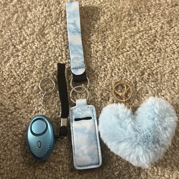 Accessories Blue Keychain With Blue Puffball Poshmark